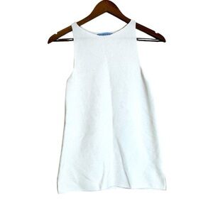 ANTONIO MELANI Classic White Extra Long Dressy Neutral Boho Tank Size XS